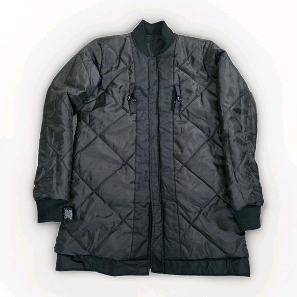 Schott NYC Jacket Flyer's Man M Black Army Type  U LS Pockets Two Way Zip Chore - Picture 11 of 16